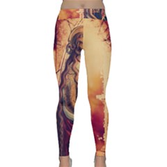 Fantasy Art Painting Magic Woman  Classic Yoga Leggings by paulaoliveiradesign