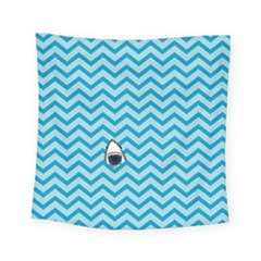 Chevron Shark Pattern Square Tapestry (small) by emilyzragz