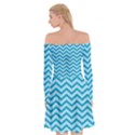 Chevron Shark Pattern Off Shoulder Skater Dress View2