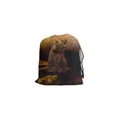 Roaring Grizzly Bear Drawstring Pouches (xs)  by gatterwe