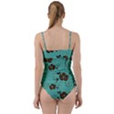 Chocolate Background Floral Pattern Sweetheart Tankini Set View2