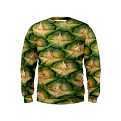 Pineapple Pattern Kids  Sweatshirt by Nexatart