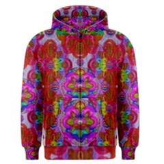 Fantasy   Florals  Pearls In Abstract Rainbows Men s Zipper Hoodie by pepitasart