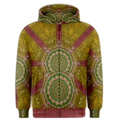 Mandala In Metal And Pearls Men s Zipper Hoodie by pepitasart