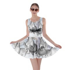 Awesome Running Horses In The Snow Skater Dress by FantasyWorld7