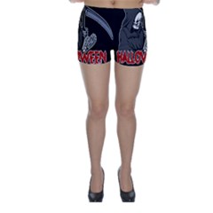 Death - Halloween Skinny Shorts by Valentinaart