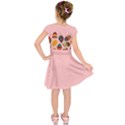 Pink Colorful Eggs Kids  Short Sleeve Dress View2