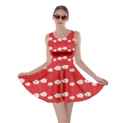 Sunflower Red Star Beauty Flower Floral Skater Dress by Mariart