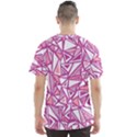 Conversational Triangles Pink White Men s Sports Mesh Tee View2