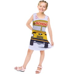 Back To School - School Bus Kids  Tunic Dress by Valentinaart