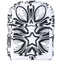 Star Sunflower Flower Floral Black Full Print Backpack by Mariart