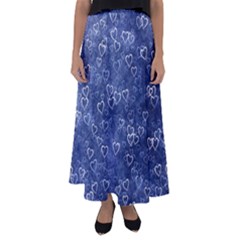 Heart Pattern Flared Maxi Skirt by ValentinaDesign