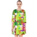 Colorful shapes on a white background                      Smock Dress View1