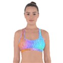 Aurora Rainbow Orange Pink Purple Blue Green Colorfull Cross Back Sports Bra View1