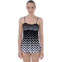 Gradient Circle Round Black Polka Babydoll Tankini Set View1