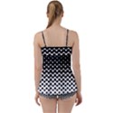 Gradient Circle Round Black Polka Babydoll Tankini Set View2