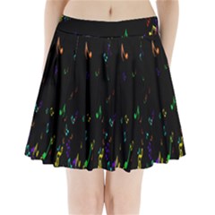 Colorful Music Notes Rainbow Pleated Mini Skirt by Mariart