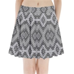 Triangle Wave Chevron Grey Sign Star Pleated Mini Skirt by Mariart