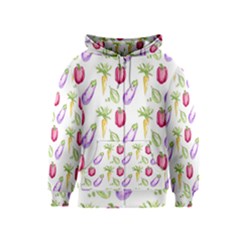 Vegetable Pattern Carrot Kids  Zipper Hoodie by Mariart