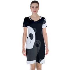 Cute Pandas Short Sleeve Nightdress by Valentinaart