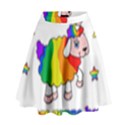 Unicorn sheep High Waist Skirt View1