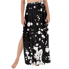 Black And White Splash Texture Maxi Chiffon Tie-up Sarong by dflcprints