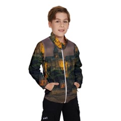 Mont St Michel Sunset Island Church Wind Breaker (kids) by Nexatart