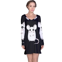 Cute Mouse Long Sleeve Nightdress by Valentinaart