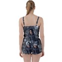 Steampunk, Steampunk Lady, Clocks And Gears In Silver Tie Front Two Piece Tankini View2