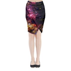 Space Colors Midi Wrap Pencil Skirt by ValentinaDesign