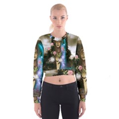 The Wonderful Women Of Earth Cropped Sweatshirt by FantasyWorld7