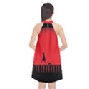 Girl Cat Scary Red Animal Pet Halter Neckline Chiffon Dress  View2