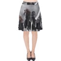 Awesome Wild Black Horses Running In The Night Velvet High Waist Skirt View1