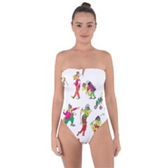 Golfers Athletes Tie Back One Piece Swimsuit by Nexatart