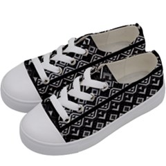 Aztec Influence Pattern Kids  Low Top Canvas Sneakers by ValentinaDesign