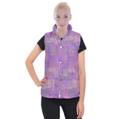 Abstract Art Women s Button Up Puffer Vest by ValentinaDesign