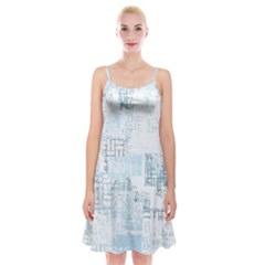 Abstract Art Spaghetti Strap Velvet Dress by ValentinaDesign