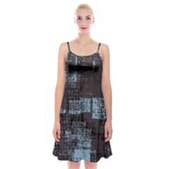 Abstract Art Spaghetti Strap Velvet Dress by ValentinaDesign