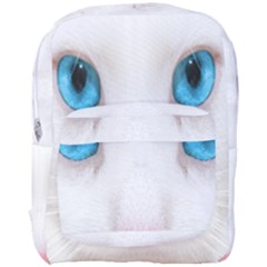 Beautiful White Face Cat Animals Blue Eye Full Print Backpack by Mariart