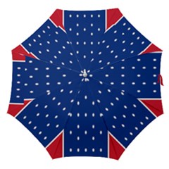 British American Flag Red Blue Star Straight Umbrellas by Mariart