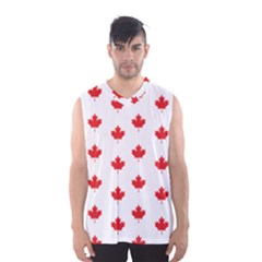 Canadian Maple Leaf Pattern Men s Basketball Tank Top by Mariart