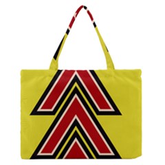 Chevron Symbols Multiple Large Red Yellow Zipper Medium Tote Bag by Mariart