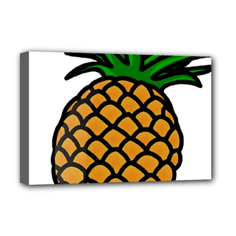 Pineapple Fruite Yellow Green Orange Deluxe Canvas 18  X 12   by Mariart