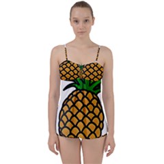 Pineapple Fruite Yellow Green Orange Babydoll Tankini Set by Mariart