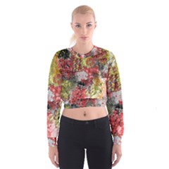 Garden Abstract Cropped Sweatshirt by digitaldivadesigns