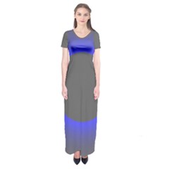 Pure Energy Black Blue Hole Space Galaxy Short Sleeve Maxi Dress by Mariart