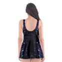 Seamless 3d Animation Digital Futuristic Tunnel Path Color Changing Geometric Electrical Line Zoomin Skater Dress Swimsuit View2