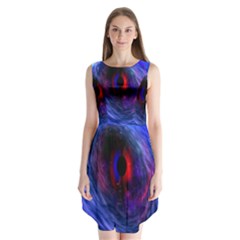 Blue Red Eye Space Hole Galaxy Sleeveless Chiffon Dress   by Mariart