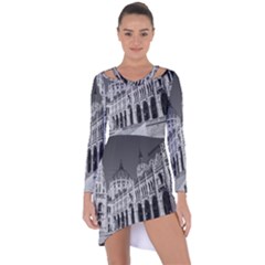 Architecture Parliament Landmark Asymmetric Cut-out Shift Dress by Nexatart