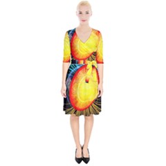 Cross Section Earth Field Lines Geomagnetic Hot Wrap Up Cocktail Dress by Mariart